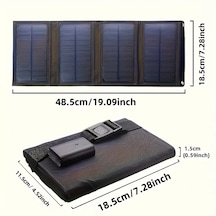 20w 4 Katlı Siyah Güneş Paneli Taşınabilir Katlanabilir Usb Şarj Cihazı Kamp Seyahat İçin Solar Panel