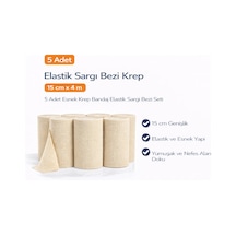 Elastik Sargı Bezi Krep 15 Cm X 4 M 5 Adet Esnek Krep Bandaj Elastik Sargı Bezi Seti