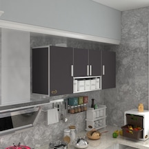 Kenzlife hazır mutfak floro32 gri 060*150*32 mutfak banyo dolabı kapaklı raflı