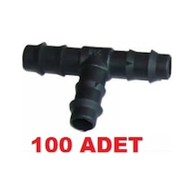 100 Adet Damla Sulama Boru T Parçası