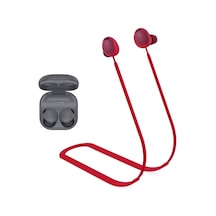 Samsung Galaxy Buds2 İle Uyumlu/galaxy Buds2 Pro İle Uyumlu Yumuşak Güçlü Silikon Özel Kaymaz Tasarım Spor Kaybolmaya Karşı Kulaklık Aksesuarları Boyun İpi Kırmızı