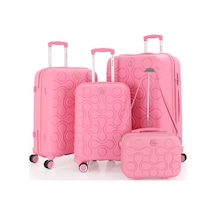 Mçs Polipropilen 4lü Valiz Seti V376 S23sy1000054-set 00020 Pembe