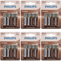 Phlips Alkaline AA Pil 6 Paket 24 Adet