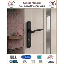 Grossavm Sedir Aynalı Dış Çelik Kapı Kolu - Mat Siyah - Yale