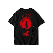 Brz Collectıon Brz Collection Unisex Oversize Protector Samurai T-shirt Siyah