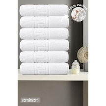 6'lı Greek Beyaz Banyo Havlusu - 70x140cm, 490gr, %100pamuk, Spa Ve Otel Havlusu Beyaz