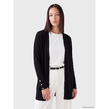 LC Waikiki Lcw Everyday Siyah Şal Yaka Kadın Triko Hırka New Blakız Çocuk