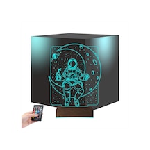Luvivia Astronot Ay Gezegen 3d Lamba - Masa Gece Lambası V2 Şeffaf
