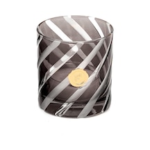 Siyah Spiral Kesme Cam Mumluk