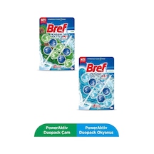 Bref Wc Power Aktiv Duopack Katı Tuvalet Bloğu 1 Çam 1 Okyanus, 2 X 2'Li Paket