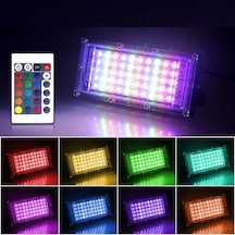 Kumandalı Led Işık Dış Cephe Aydınlatması Çok Renkli Rgb Led Panel Işık Partiled Aydınlatma 4434