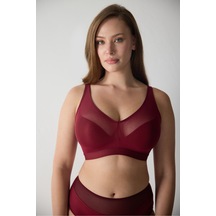 Magic Form Tüllü Balensiz Yarı Destekli Toparlayıcı Sütyen Bordo - 517771155 Bordo