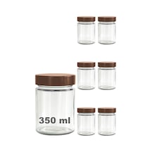 Ayrex Afracam 350 Ml Kavanoz Metal Derin Kapaklı 350 Cc Şeffaf Reçel, Marmelat Cam Kavanoz Deep 6 Adet Bakır Kapak Genel