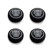 Desenli Sony Ps5/ps4/ps3 Analog Koruyucu Silikon Pad-black Panter Siyah