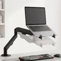 Hubrendy Sh Powermaster Pm-27096 Profesyonel Amortisörlü 2'si 1 Arada Laptop Ve Monitör Standı