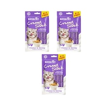 Creamy Snack Tavuklu Ve Karidesli Kedi Ödülü 4+1 Üçlü Paket