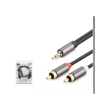 Hadron Hdx1067 1.5m 3.5mm To 2rca Kablo 2lıne Gold Siyah