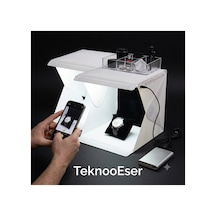 Portatif Fotoğraf Stüdyosu - E-ticaret Ürün Çekim Çadırı - Led Aydınlatmalı Katlanabilir Işıklı Kutu