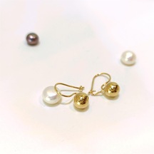 Altın Ürünler 7 MM Sallanan Top Küpe