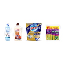 Bingo Oksi Jen 750 Ml + Ahşap Tem. 1 L +bulaşık Tableti 40'lı+ Parex 8 Li Sünger 4'lü Set Diğer
