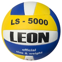 Leon Ls5000 Voleybol Topu El Dikişli Mavi Beyaz Sarı - Beyaz - Mavi