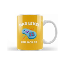 Dad Level Unlocked Gaming New Dad Baby Announcement Fathers Day Daddy To Be Video Game First 04 Kupa Bardak Porselen Karışık