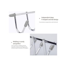 Gri 10 Kanca Paslanmaz Çelik Kanca Kemer Tutucu Ev Kemer Kravat Sling Çok Fonksiyonlu Askı Asılı Eşarp Ipek Eşarp Depolama Tığ Asılı Asılı Gri Gri