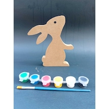 Na Neşeli Ahşap Okul Öncesi Etkinlik .ahşap Boyama Seti.. Eğitici Ahşap Boyası. Oyuncak Hayvan Model Tavsanboyalı