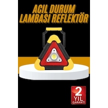 Reflektör Işıklı Ikaz Lambası Şarjlı Çok Fonksiyonlu Işıklı Üçgen Reflektör 1