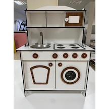 86X60 Ahşap Oyuncak Mutfak