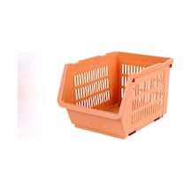 Folinda Küçük Turuncu Mutfak Sebze Meyve Depolama Sepeti - Çok Katlı Evcil Gereçler Düzenleyici Rafı Diğer