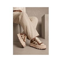 Guja 26k366 Kadın Hakiki Deri Bağcıklı Kalın Taban Sneaker Ayakkabı Camel - 921470659 Camel