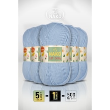 Elit Baby - 6723 Gök Mavi - 5'li Paket - 100gr/250m - Bebek İpi - Anti Pilling Tüylenmez İp