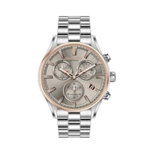 Quantum Pwg1193.560 Quartz Çelik Gri Bej Kadran Safir Cam 10 Atm 44 Mm Erkek Kol Saati Gri