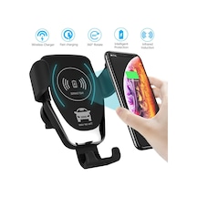 Akıllı Yaşam 10w Havalandırma Kelepçeli Qi Kablosuz Otomatik Araç Şarj Şarj Cihazı Anti-ş Qi 360 Dönebilen Telefon Tutucu 46468029
