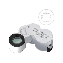 45X 22Mm Katlanır Ölçekli Optik Lens 2 Beyaz Led 1 Uv Led Işıklı