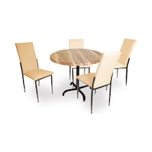 Beymobilya Bahçe Ve Balkon Masa Takımı Indigo Werzalit Yuvarlak - Gözde (80 Açık kahverengi