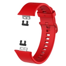 Microsonic Huawei Watch Fit Kordon, Silicone Sport Kırmızı