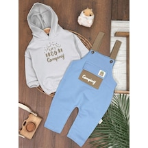 Bebicix Let's Go Sweatshirt Salopet Erkek 2'li Takım Mavi