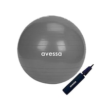 Avessa Pilates Topu 65 cm Gri Pompalı