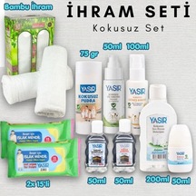 Bambu İhram Ve Kokusuz Hac Umre Seti İhram Ve Kişisel Bakım Ürünleri Hazır Set Beyaz
