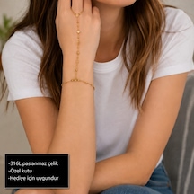 Aurelia Grace Hand Chain Bracelet Minimal Detaylı Şık Şahmeran Bileklik Çok Renkli