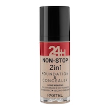 Pastel 24h Non-stop 2in1 Foundation & Concealer - Fondöten & Kapatıcı 602 Porcelain - 5 Adet Tarı 004