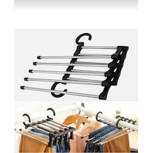 Hareketli 5 Li Pantolon Kravat Askısı Tekstil Beyaz Diğer