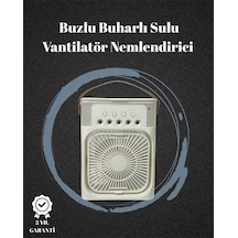 Mey İthalat Usb Bağlantılı 3'ü 1 Arada Nemlendirici Mini Klima Fan 7 Renk Işıklı