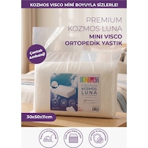 Boyun Destekli Mini Visco Yastık Kozmos Luna Serisi Beyaz