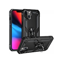 Apple iPhone  Uyumlu- 14 Plus Kılıf Sofya Yüzüklü Silikon Kapak - Siyah