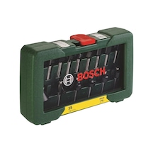 Bosch Freze Uç Seti 8 MM Şaft 15 Parça