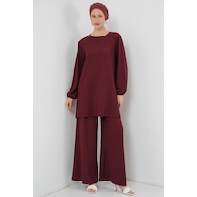 Bigdart Kadın Tunik Pantolon Alt Üst Takım 6663 - Bordo