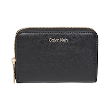 Calvin Klein Foil Logo Medium Zip Around Siyah Kadın Cüzdan-9169 Siyah